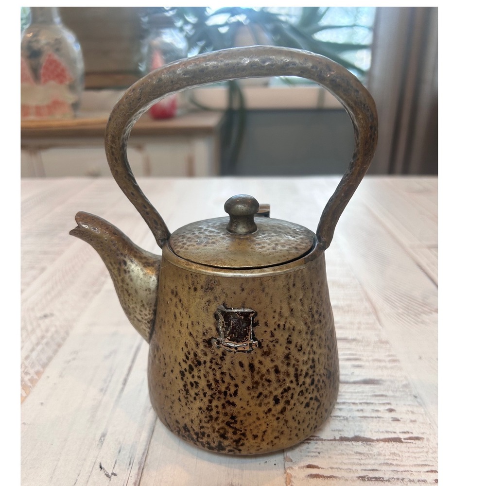 Gotham Silver Co Nickel‎ Silver Hammered Teapot 14oz Silver Soldered 980 Vintage